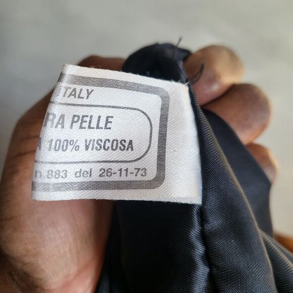 Vintage Leather Vera PELLE Barn Coat Jacket Italy Ash Black Brown Tan Size M - Picture 14 of 14